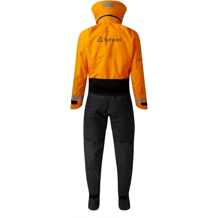 2024 Typhoon Mens Sea Kayak Hinge Entry Drysuit 100200-0016 - Tangerine / Grey